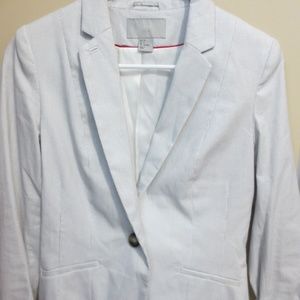 H&M Blue and White Stripe Blazer
